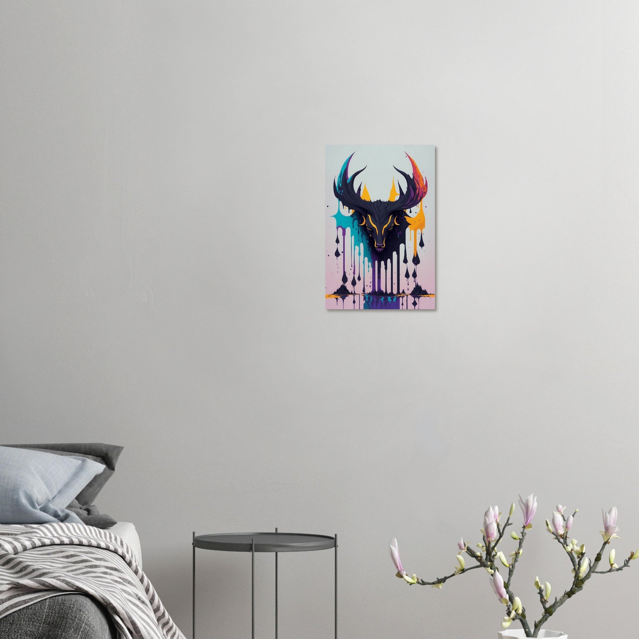 "Liquid Longhorn" Metal Poster Print Design by the online-based home interior company, Radiartvector.