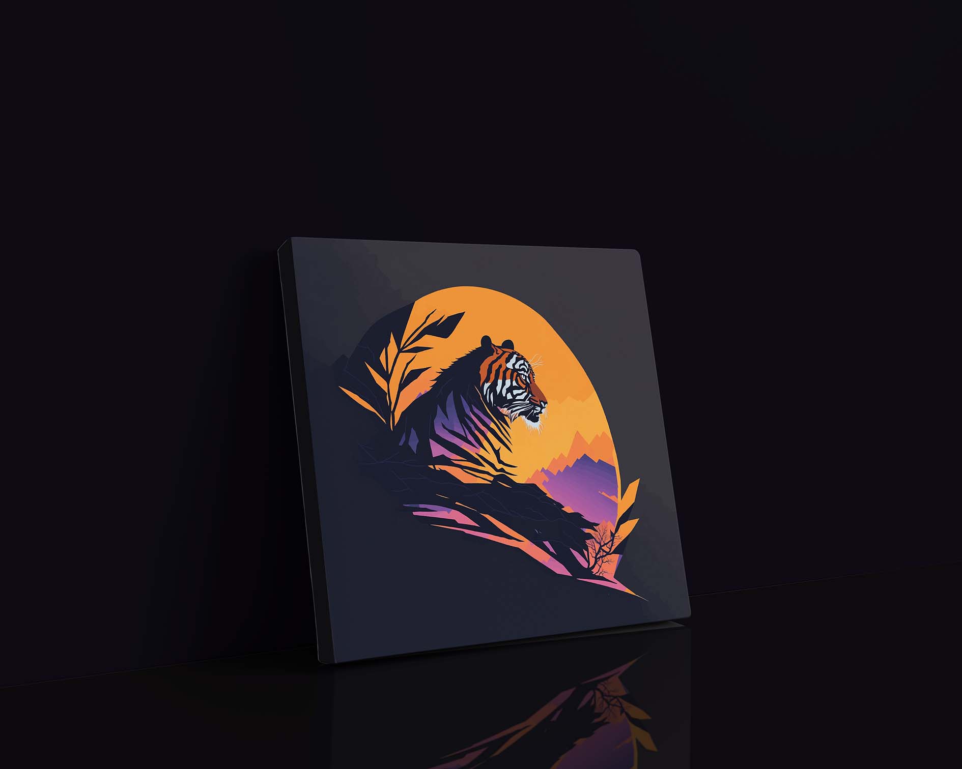 "Sunset Stalker" Canvas Print Design by the online-based home interior company, Radiartvector.